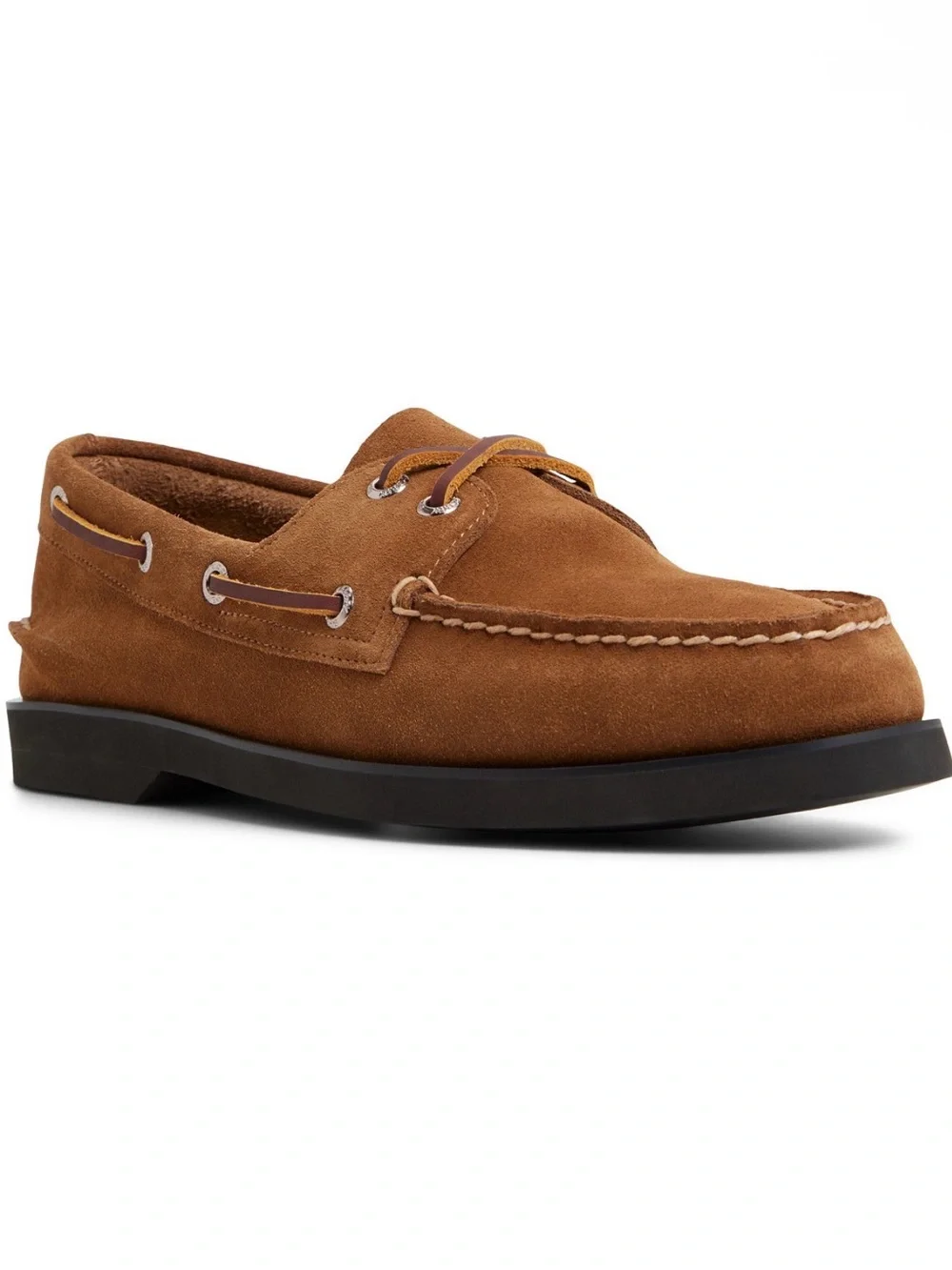 Sperry Men's authentic Original 2 Eye Suede Boat Shoe Moccasin moc in Brown